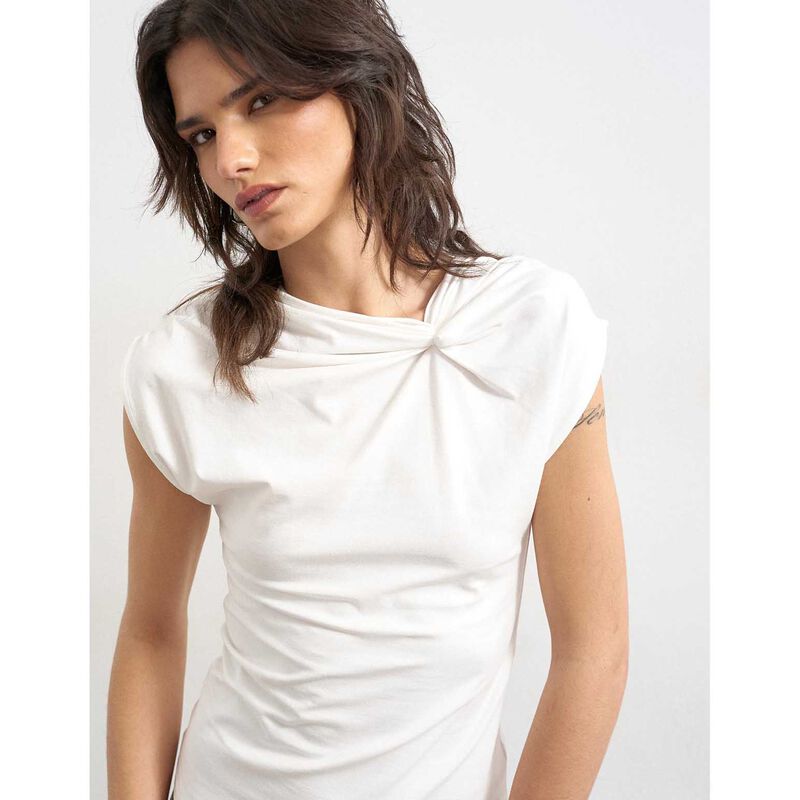 TOPSHOP Kerstin SS Knot Detal Tee image number 2
